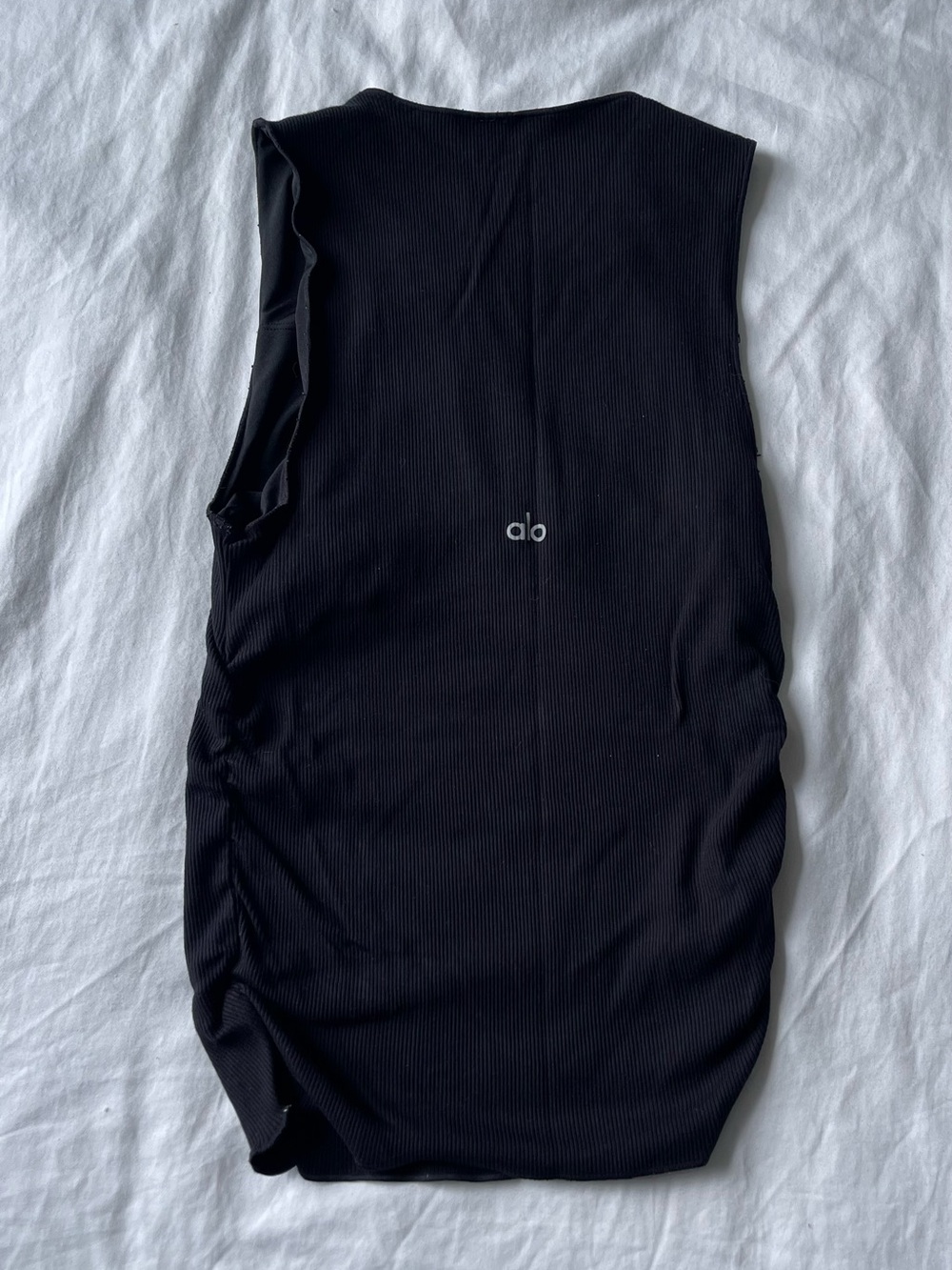 ALO Yoga Ribbed En Pointe Bra Tank Black